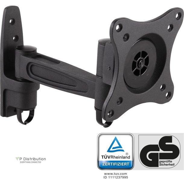 InLine&reg; Wall Bracket for TFT up to 69cm 27" max. 15kg one-piece arm