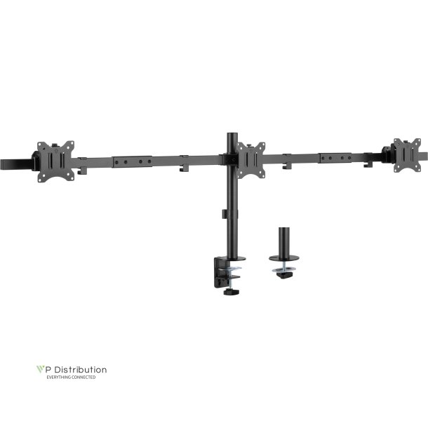 InLine&reg; Desk Bracket for  3x TV / LED / TFT Display up to 81cm 32" max. 7kg