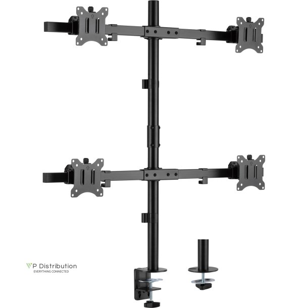 InLine&reg; Desk Bracket for 4x TV / LED / TFT Display up to 81cm 32" max. 9kg