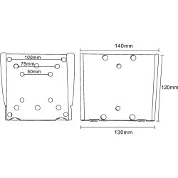 InLine&reg; Wall Bracket for TFT 33-69cm 13 - 27" max. 30kg