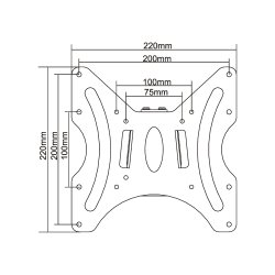 InLine&reg; Wall Bracket for TFT 58-107cm 23 - 42" max. 30kg