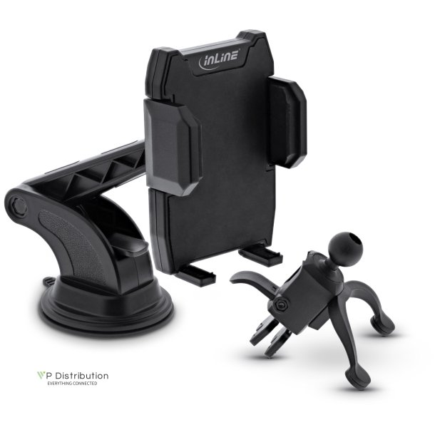 InLine&reg; Smartphone Car holder ONE CLICK EASY II, universal