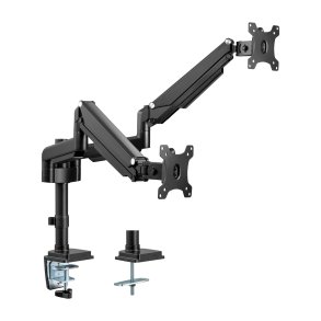 InLine® Desktop Mount with Lifter movable for two Displays up to 82cm 32