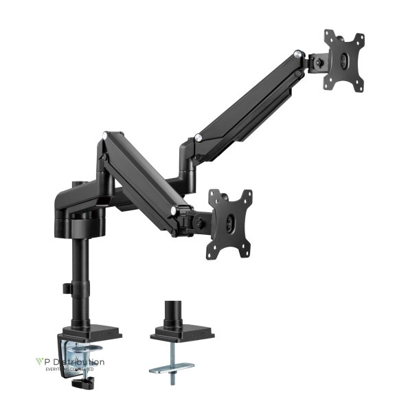 InLine&reg; Desktop Mount with Lifter movable for two Displays up to 82cm 32" max. 9kg