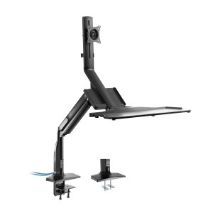 InLine® Workstation desk mount with lift and USB 3.0, movable, for keyboard, mouse and monitor up to 81cm (32