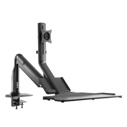 InLine&reg; Workstation desk mount with lift and USB 3.0, movable, for keyboard, mouse and monitor up to 81cm (32"), max. 9kg