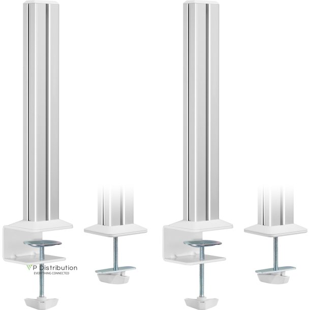 InLine&reg; Slatwall mounting columns aluminium, for table mounting Panel, set of 2