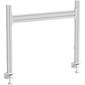 InLine® Slatwall table mount, panel aluminium 1m incl. 2 pillars 0.86m