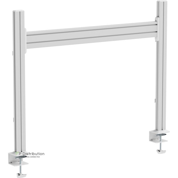 InLine&reg; Slatwall table mount, panel aluminium 1m incl. 2 pillars 0.86m