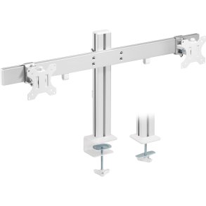 InLine® Aluminium monitor desk mount for 2 monitors up to 32