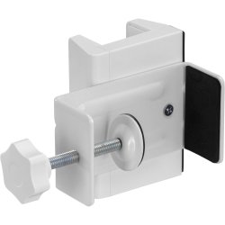 InLine&reg; Table leg clamp for socket strip, screw clamp, white