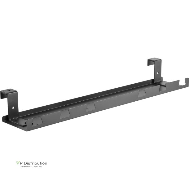 InLine&reg; Cable guide/shelf for under-table mounting, black