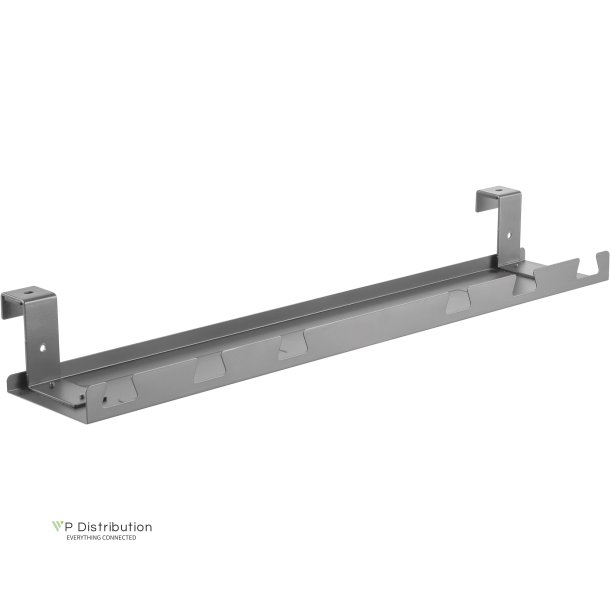 InLine&reg; Cable guide/shelf for under-table mounting, grey