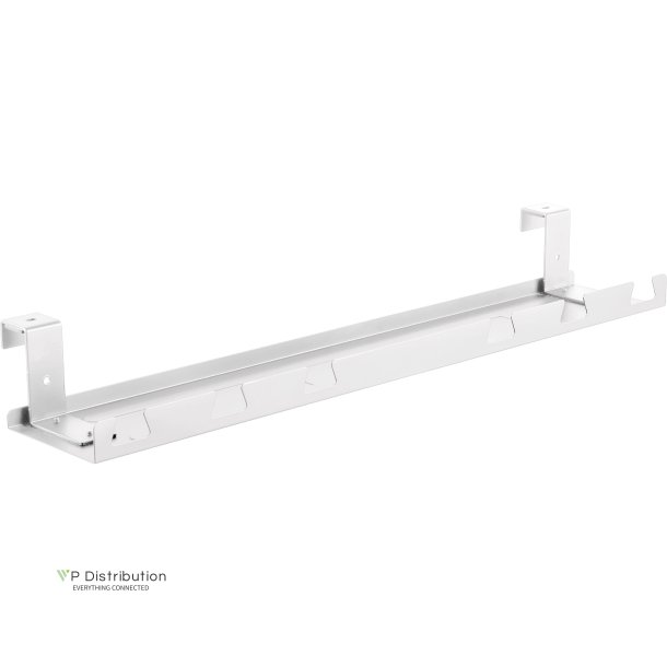 InLine&reg; Cable guide/shelf for under-table mounting, white