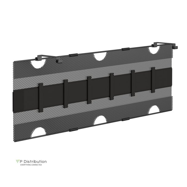 InLine&reg; Storage net with hook-and-loop straps, for under-table mounting, black