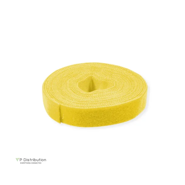 VALUE Strap Cable Tie Roll, L: 25m / W:10mm, yellow