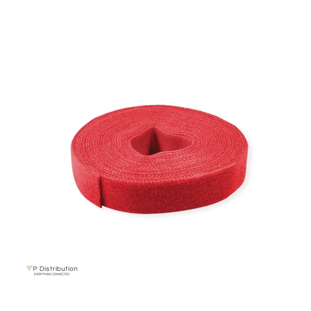 VALUE Strap Cable Tie Roll, L: 25m / W:10mm, red