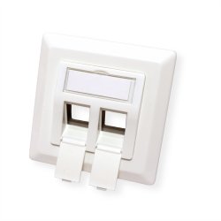 Flush WallMount Oulet for Keystones, 2-Port