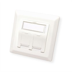 Flush WallMount Oulet for Keystones, 2-Port