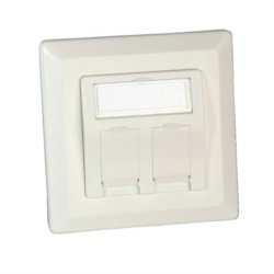 Flush WallMount Oulet for Keystones, 2-Port