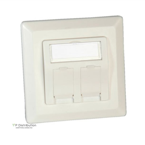 Flush WallMount Oulet for Keystones, 2-Port