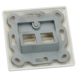 Flush WallMount Oulet for Keystones, 2-Port