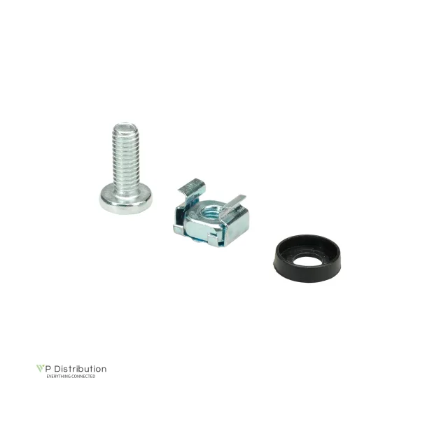 VALUE Screw M6x16 + washer + M6 cage nut, 100set /bag