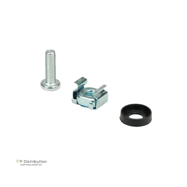 VALUE Screw M5x16 + washer + M5 cage nut, 100set /bag