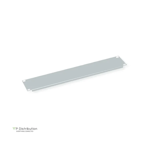 VALUE 19" Blank Panel, 2UH, Metal, light grey