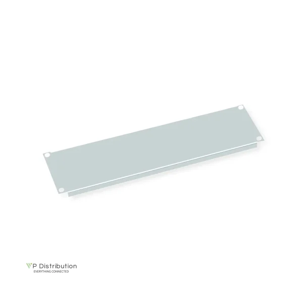 VALUE 19" Blank Panel, 3UH, Metal, light grey