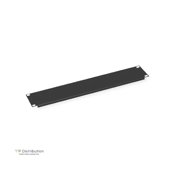 VALUE 19" Blank Panel, 2UH, Metal, black