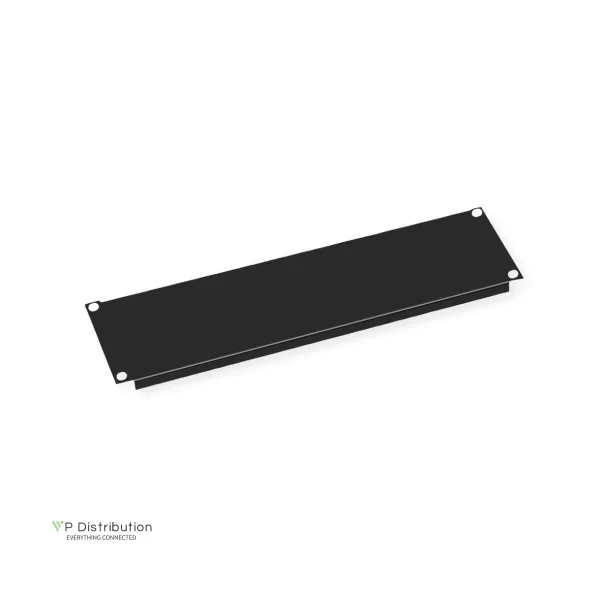 VALUE 19" Blank Panel, 3UH, Metal, black