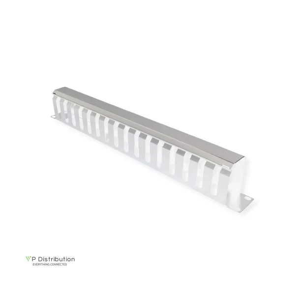 VALUE 19" 1UH Cable Management Plate, 40x60mm, light grey