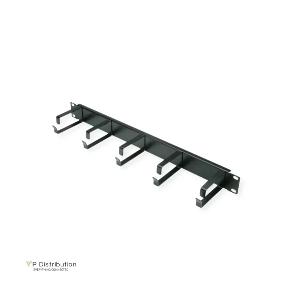 VALUE 19" 1UH Cable Management, G - type, 5 Hooks, black