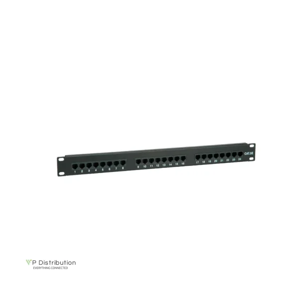 VALUE 19" Patchpanel, Cat.5e/Class D, 24 Ports, UTP, black