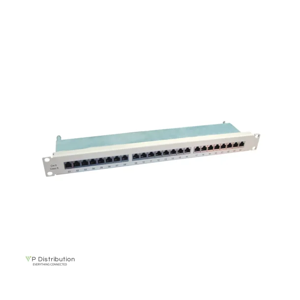 VALUE 19" Patchpanel, Cat.6/Class E, 24 Ports, STP, grey