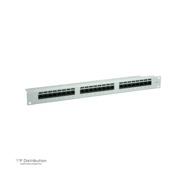 VALUE 19" Patchpanel, Cat.6/Class E, 24 Ports, UTP, lightgrey