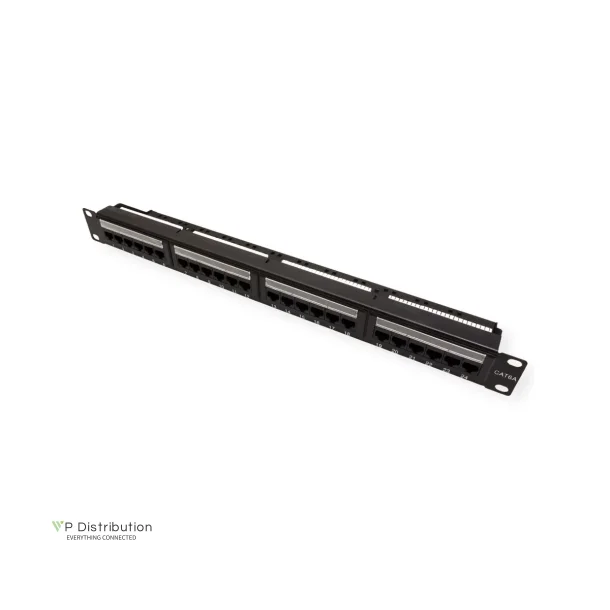 VALUE 19" Patchpanel, Cat.6A/Class EA, 24 Ports, UTP, black