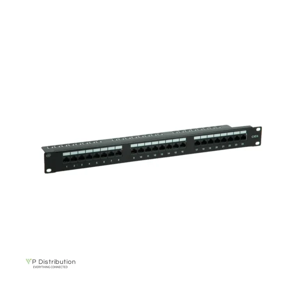 VALUE 19" Patchpanel, Cat.6/Class E, 24 Ports, UTP, black