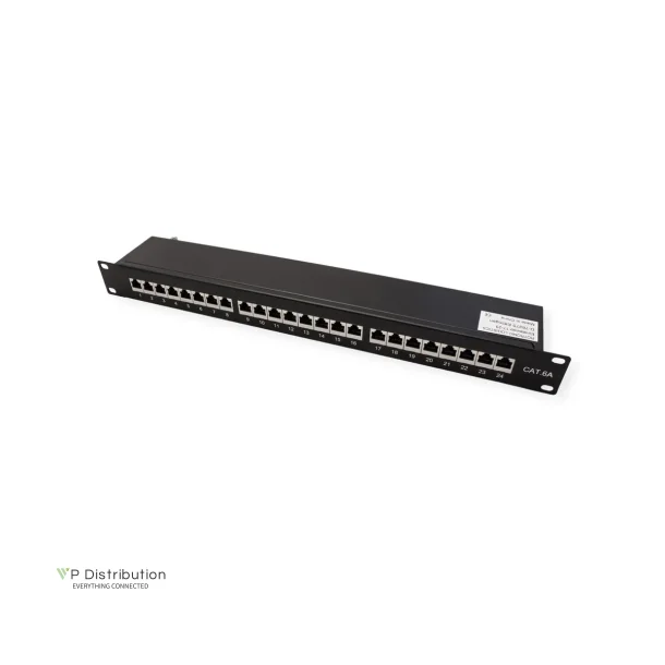 VALUE 19" Patchpanel, Cat.6A/Class EA, 24 Ports, STP, black