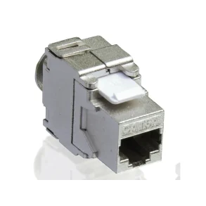 VALUE Keystone Jack Cat.6A/Class EA, RJ45, shielded, toolfree, silver