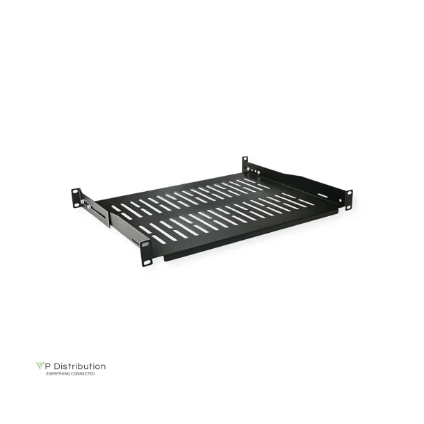 VALUE 19-Fixed Shelf, 485 x 350mm, 1UH, max. 25kg, black