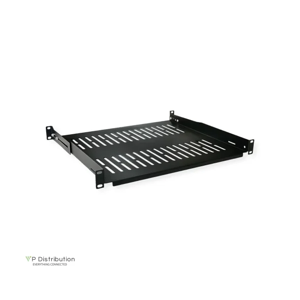 VALUE 19-Fixed Shelf, 485 x 400mm, 1UH, max. 25kg, black