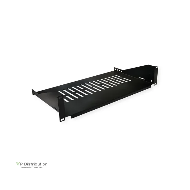 VALUE 19-Fixed Shelf, 485 x 250mm, 2UH, max. 10kg, black