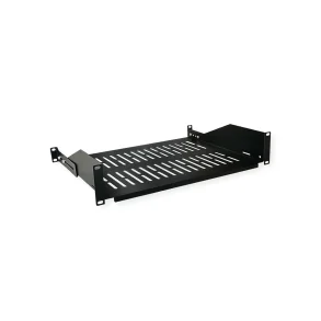 VALUE 19-Fixed Shelf, 485 x 350mm, 2UH, max. 25kg, black