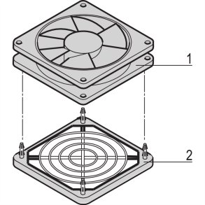 SCHROFF Fan for Fan Top Cover, Heigth 25 mm