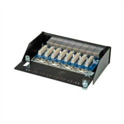 ROLINE Cat.5e (Class D) Wall Mount Patch Panel, 8 Ports, STP, black