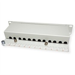 ROLINE Cat.6A (Class EA) 10" Patch Panel, 12 Ports, STP, grey