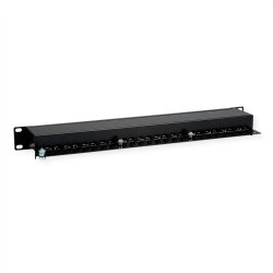 ROLINE Cat.5e (Class D) 19" Patch Panel, 24 Ports, STP, black