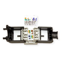 ROLINE Keystone Jack, Cat.6A (Class EA), RJ-45, UTP, tool-free, white